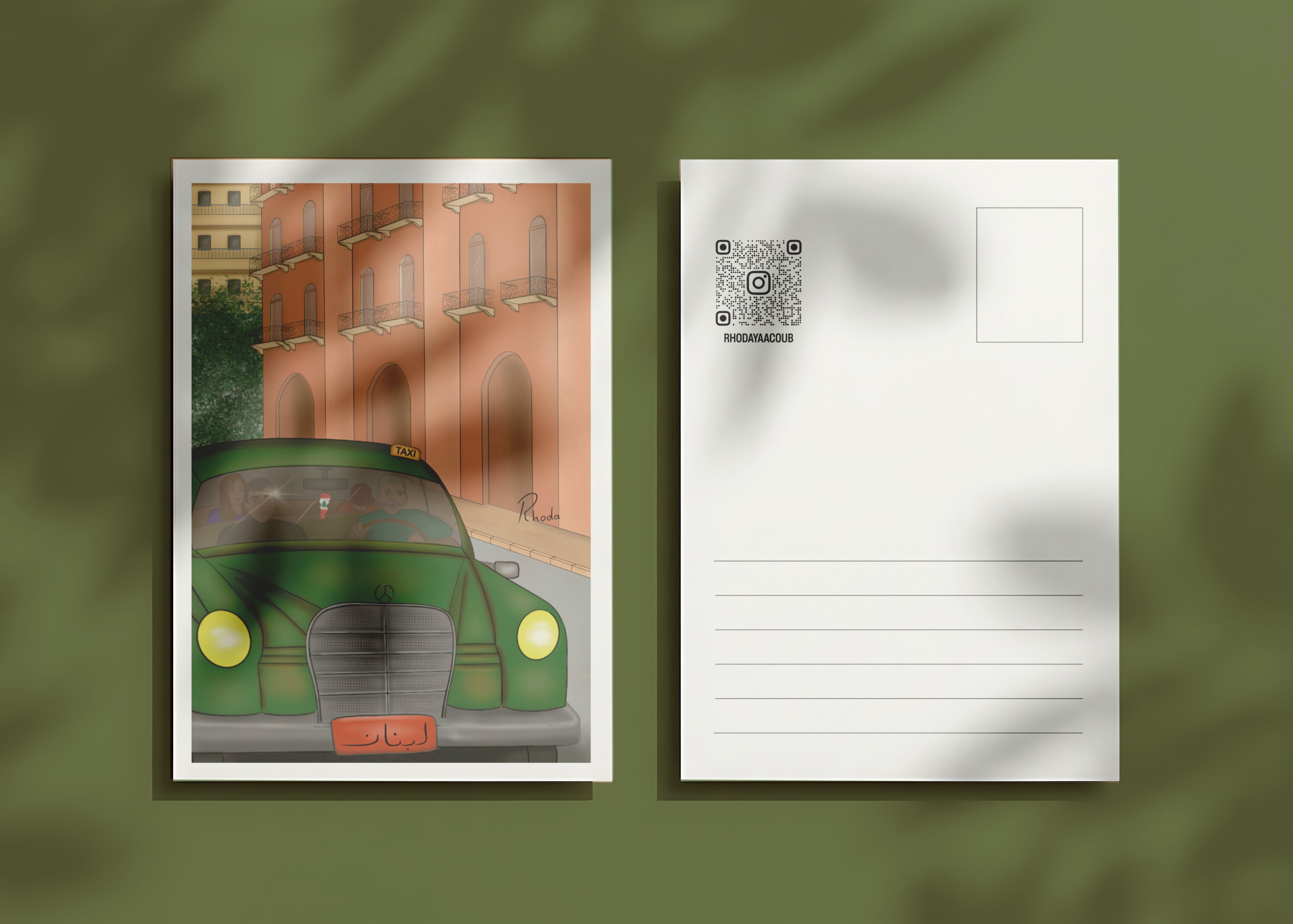 Lebanese Taxi Postcard